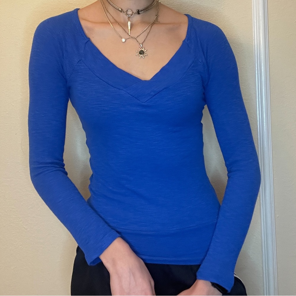 Flattering Blue Sweater